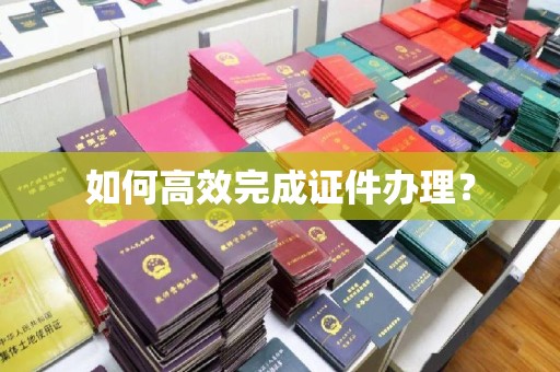 玉井如何高效完成证件办理？